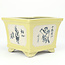 Pot à bonsaï carré jaune Shouzan Kutani - 95 x 95 x 75 mm