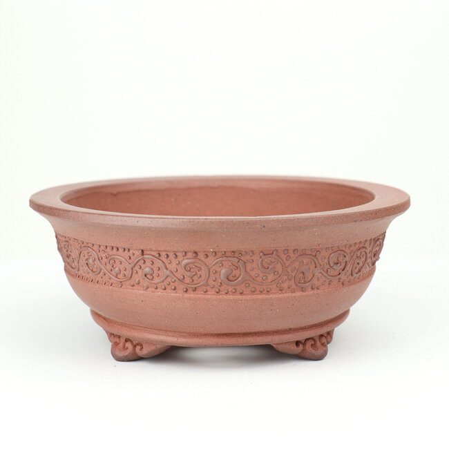 Pot à bonsaï ovale Itou Tonyo non émaillé - 145 x 129 x 49 mm