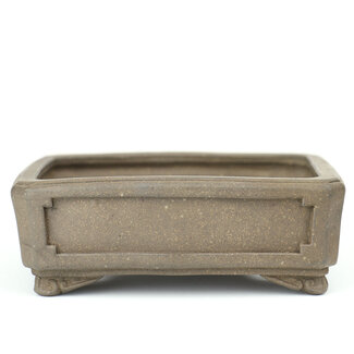 Wajaku 103 mm rectangular unglazed bonsai pot by Wajaku, Japan