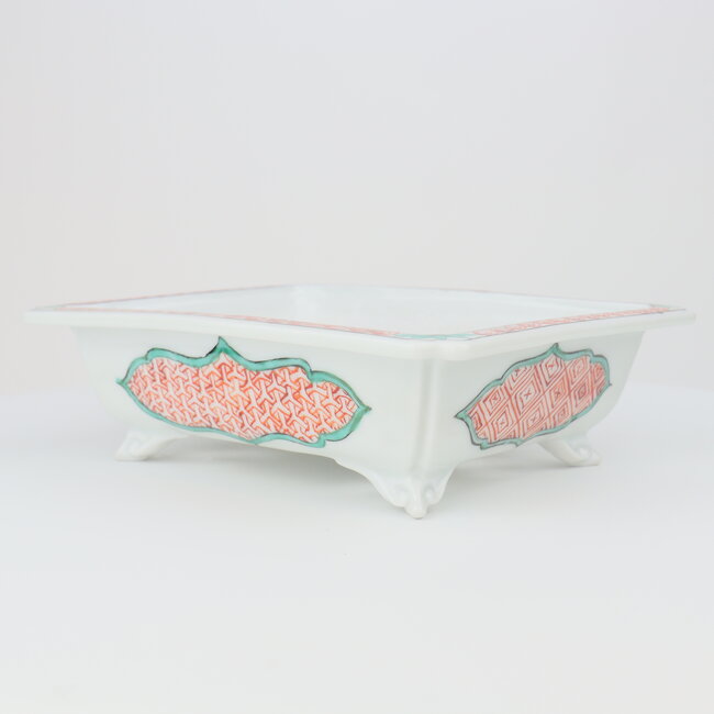 Rectangular multicolor Itou Tonyo bonsai pot - 165 x 133 x 50 mm