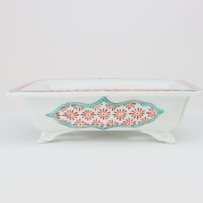 Rectangular multicolor Itou Tonyo bonsai pot - 165 x 133 x 50 mm