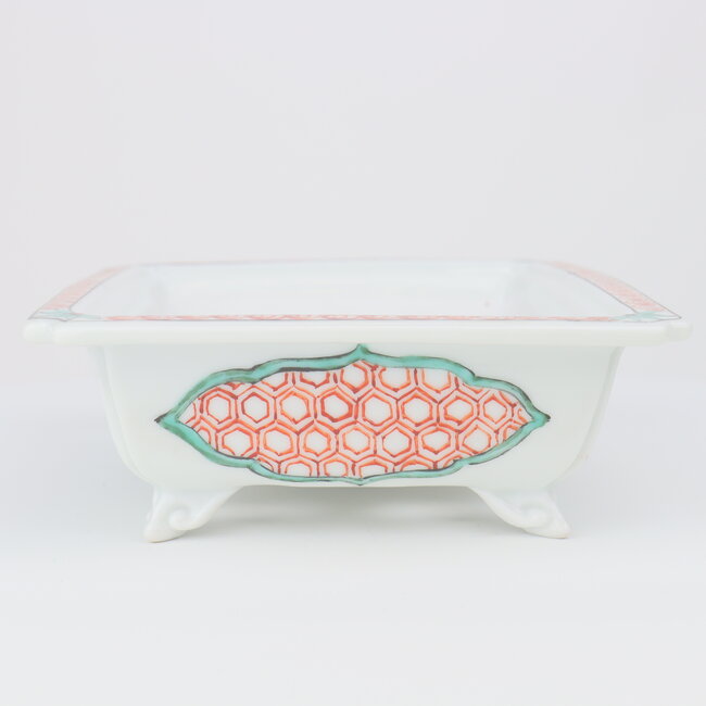 Pot à bonsaï rectangulaire Itou Tonyo multicolore - 165 x 133 x 50 mm