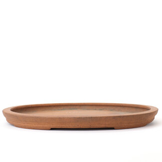 Kenzan 185 mm oval unglazed bonsai pot by Kenzan, Japan