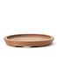 Oval unglazed Kenzan bonsai pot - 185 x 140 x 16 mm