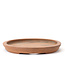 Oval unglazed Kenzan bonsai pot - 185 x 140 x 16 mm