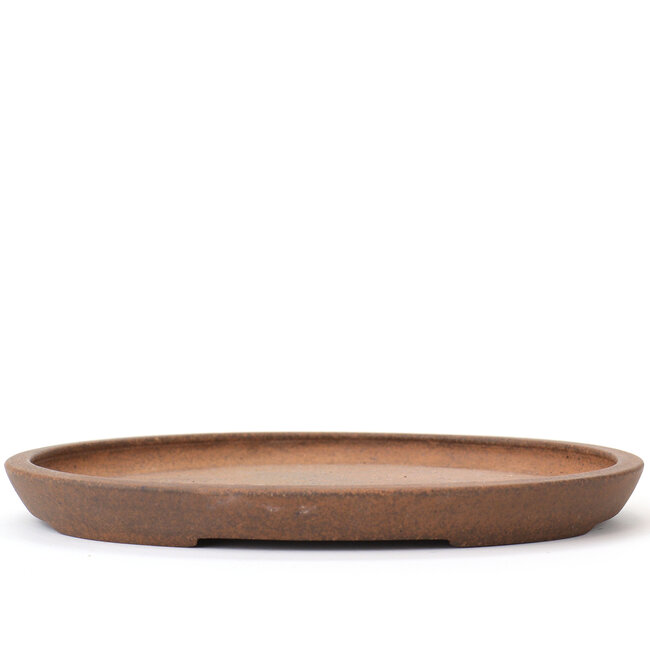 Maceta de bonsai Kenzan ovalada sin esmaltar - 175 x 131 x 16 mm