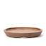 Oval unglazed Kenzan bonsai pot - 175 x 131 x 16 mm