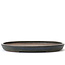 Oval blue Kenzan bonsai pot - 174 x 130 x 16 mm