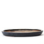 Oval blue Kenzan bonsai pot - 176 x 130 x 16 mm