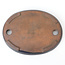 Oval blue Kenzan bonsai pot - 176 x 130 x 16 mm
