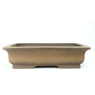 Shoko 312 mm rectangular unglazed bonsai pot by Shoko, Tokoname, Japan