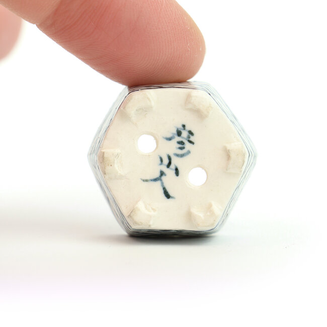 Zeshoekige veelkleurige Higosanji-bonsaipot - 25 x 25 x 12 mm