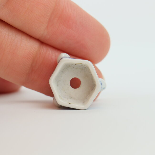 Maceta de bonsai Higosanji multicolor hexagonal - 17 x 17 x 9 mm