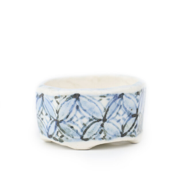 Pot à bonsaï octogonal multicolore Higosanji - 22 x 22 x 12 mm