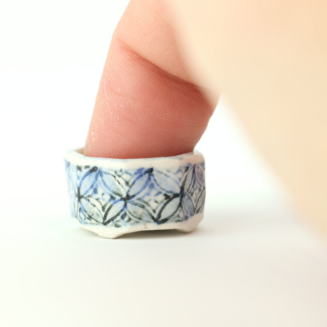 Maceta de bonsai Higosanji multicolor octogonal - 22 x 22 x 12 mm