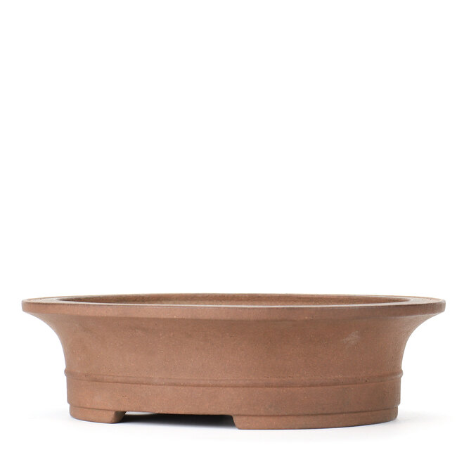Maceta de bonsai Sheibon ovalada sin esmaltar - 285 x 235 x 80 mm