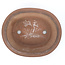 Oval unglazed Sheibon bonsai pot - 285 x 235 x 80 mm