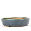 Pot à bonsaï ovale Yozan bleu et vert - 130 x 110 x 35 mm