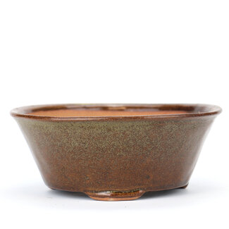 Bonsai 115 mm round brown bonsai pot by Bonsai, Japan