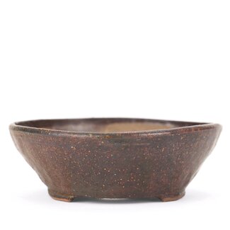 Bonsai 110 mm round brown bonsai pot by Bonsai, Japan