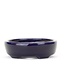 Pot à bonsaï ovale bleu Yozan - 92 x 80 x 25 mm