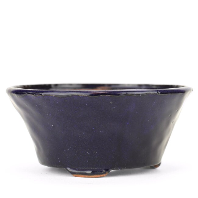 Round blue Bonsai bonsai pot - 120 x 120 x 55 mm