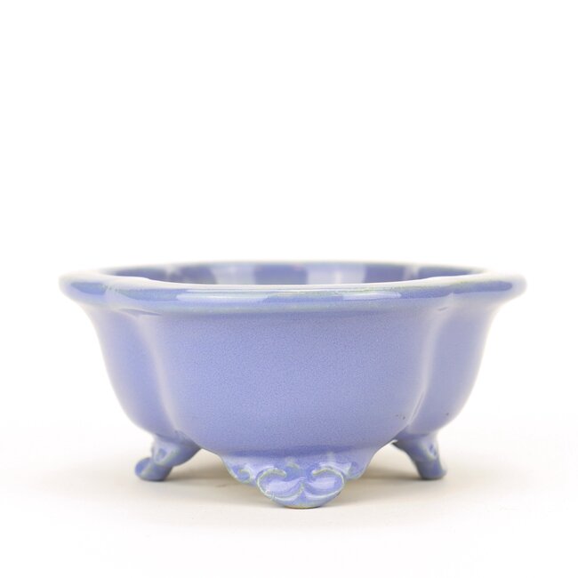 Mokkoblaue Shouzan-Bonsaischale - 130 x 115 x 50 mm