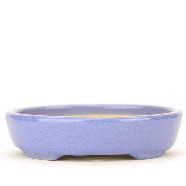 Pot à bonsaï Shouzan ovale bleu - 105 x 85 x 25 mm