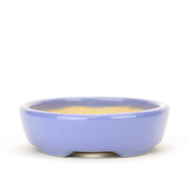 Pot à bonsaï Shouzan ovale bleu - 105 x 85 x 25 mm