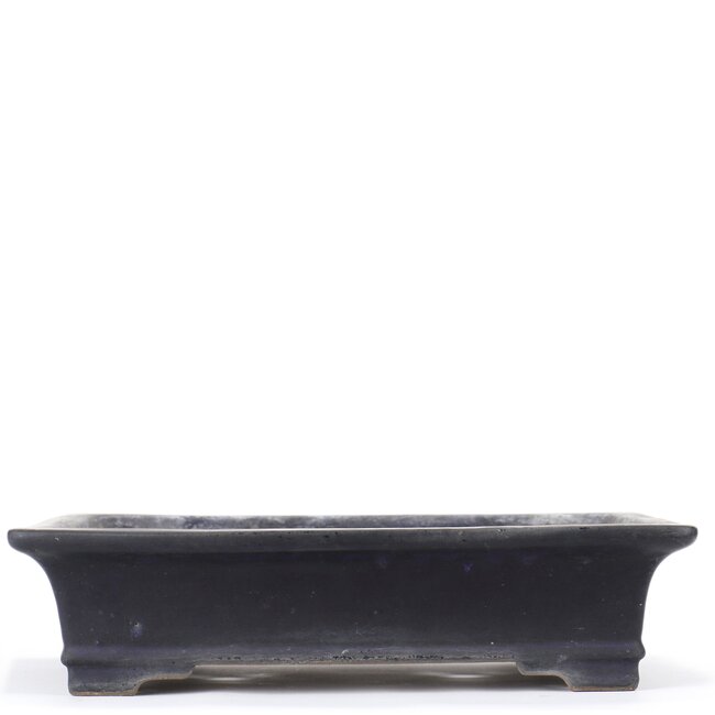 Rectangular blue bonsai pot by Reiho - 345 x 245 x 83 mm