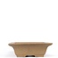Rectangular brown bonsai pot by Shoko - 305 x 245 x 78 mm