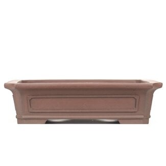 Yamaaki 360 mm rectangular unglazed bonsai pot by Yamaaki, Tokoname, Japan