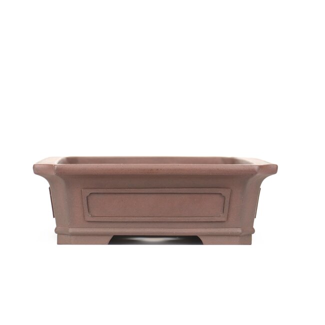 Pot à bonsaï rectangulaire non émaillé Yamaaki - 360 x 285 x 100 mm