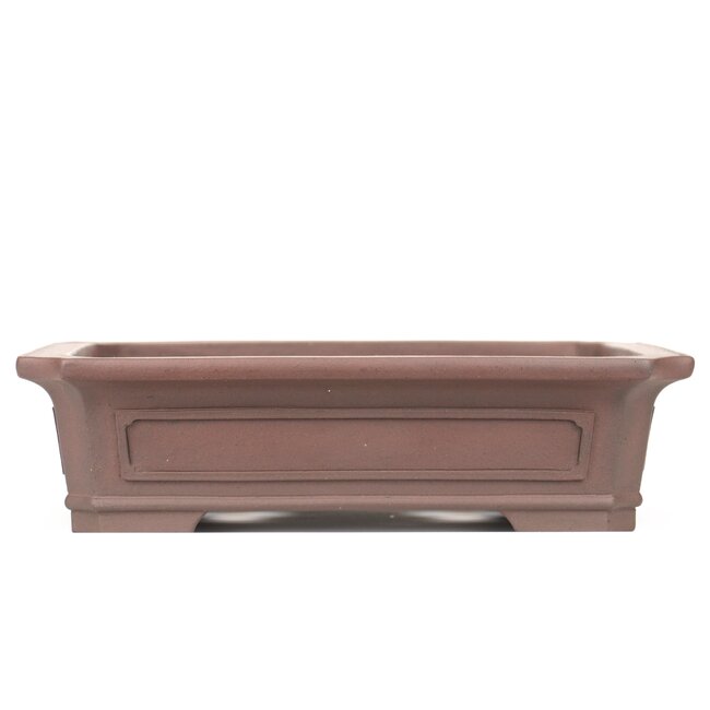 Rectangular unglazed bonsai pot by Yamaaki - 360 x 285 x 100 mm