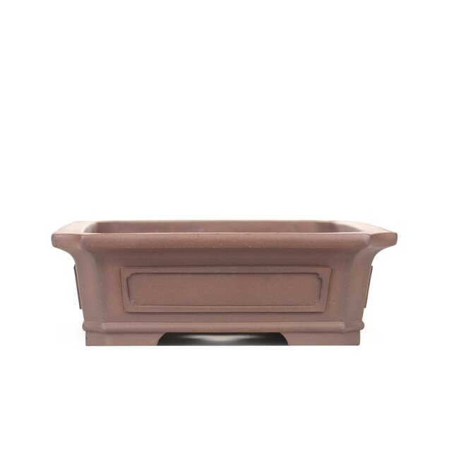 Rectangular unglazed bonsai pot by Yamaaki - 360 x 285 x 100 mm