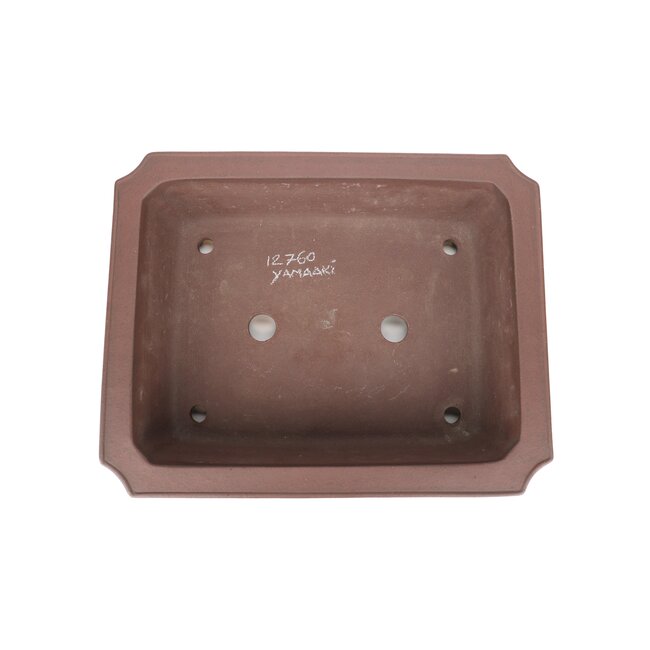 Pot à bonsaï rectangulaire non émaillé Yamaaki - 360 x 285 x 100 mm