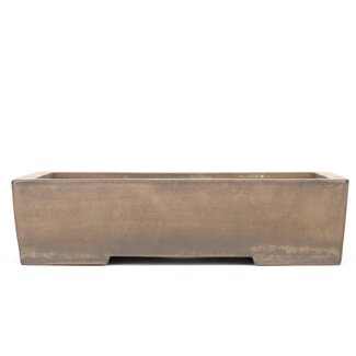 Kataoka (Yamaaki kiln) 375 mm rectangular unglazed bonsai pot by Kataoka, Japan