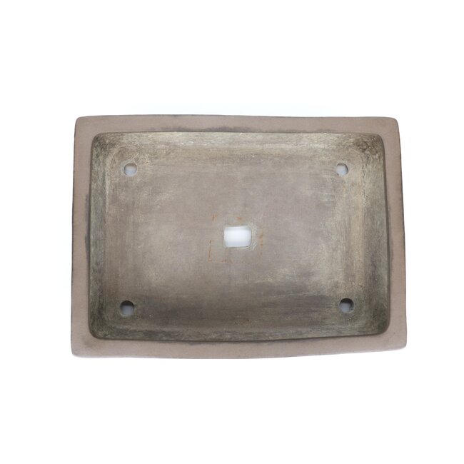 Maceta de bonsai rectangular sin esmaltar de Kataoka - 375 x 290 x 95 mm