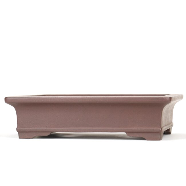 Rechthoekige ongeglazuurde bonsaipot van Yamaaki - 355 x 265 x 90 mm