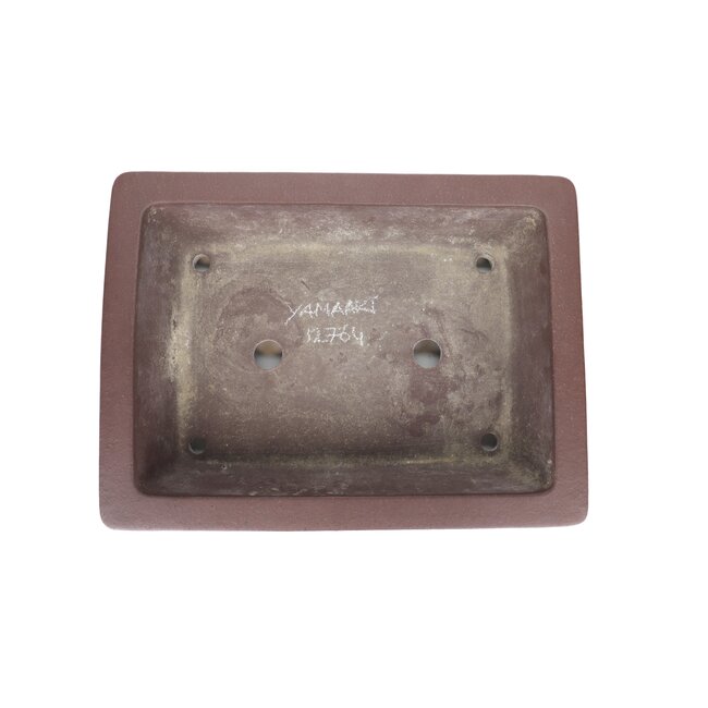 Pot à bonsaï rectangulaire non émaillé Yamaaki - 355 x 265 x 90 mm