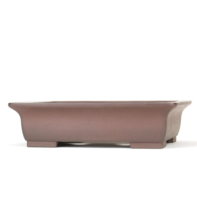 Pot à bonsaï rectangulaire non émaillé Yamaaki - 375 x 395 x 100 mm