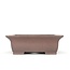 Rectangular unglazed bonsai pot by Yamaaki - 375 x 395 x 100 mm