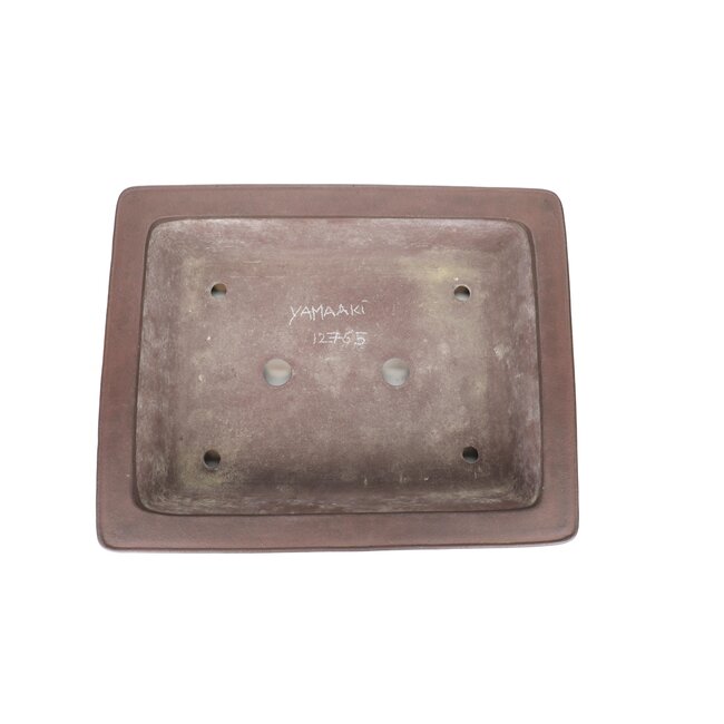 Pot à bonsaï rectangulaire non émaillé Yamaaki - 375 x 395 x 100 mm