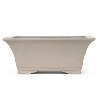 Seibun 255 mm rectangular unglazed bonsai pot by Seibun, Japan