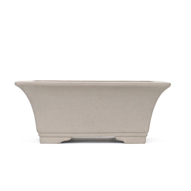 Rectangular unglazed bonsai pot by Seibun - 255 x 212 x 100 mm