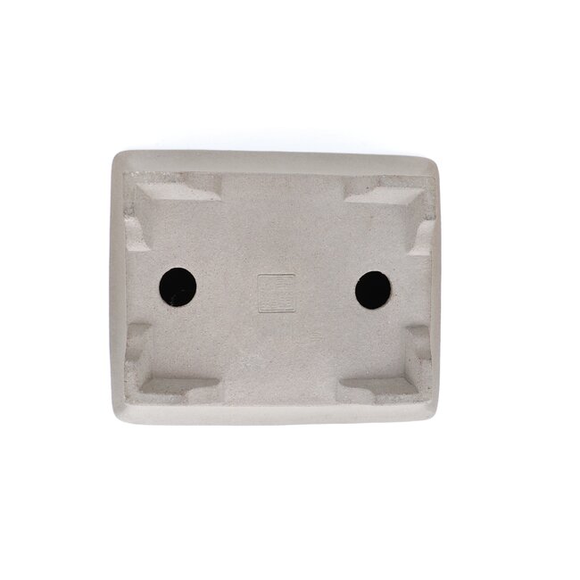 Maceta de bonsai rectangular sin esmaltar de Seibun - 255 x 212 x 100 mm