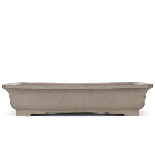 Rectangular unglazed bonsai pot by Seibun - 470 x 340 x 100 mm