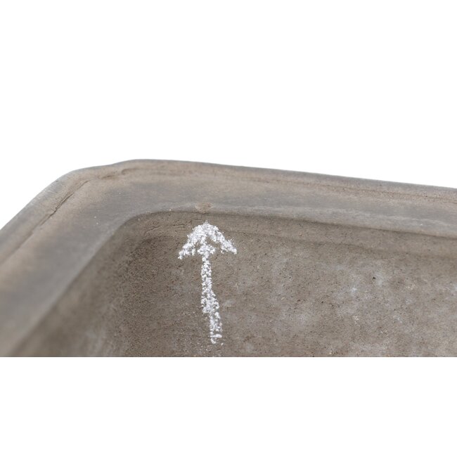 Rectangular unglazed bonsai pot by Seibun - 470 x 340 x 100 mm
