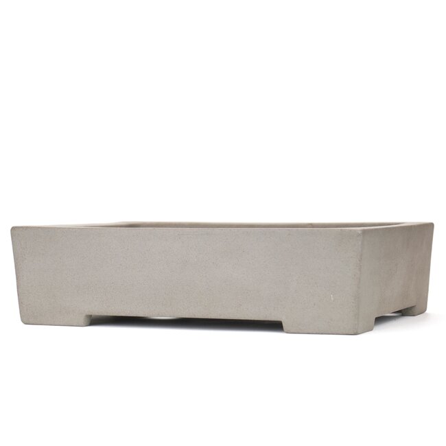 Pot à bonsaï rectangulaire non émaillé par Kisen - 390 x 310 x 105 mm