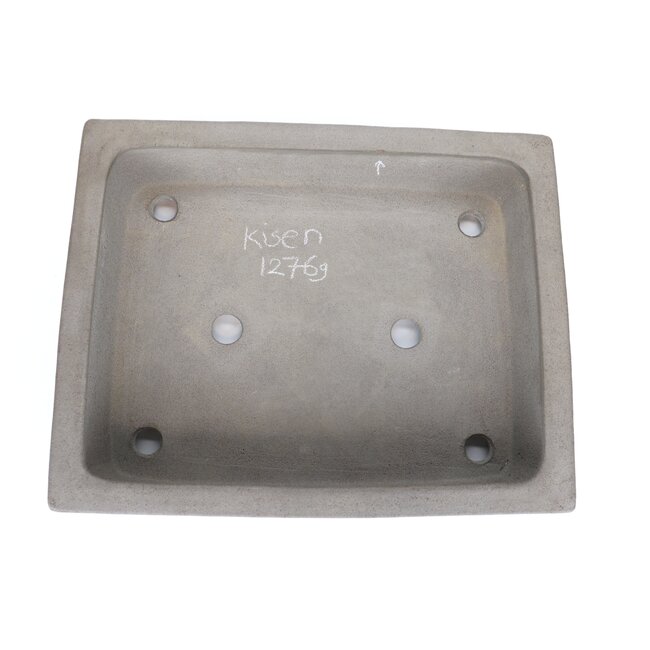 Rectangular unglazed bonsai pot by Kisen - 390 x 310 x 105 mm